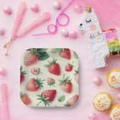 いちごパンケーキスタック ブライダル ブランシュ シャワー ペーパープレート (パーティー)