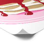 いちごパンケーキ 甘い朝食 ポスター (角)