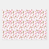 いちごパーソナライズされたお洒落アイスクリームコーン ラッピングペーパーシート (正面2)