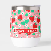 いちごパーソナライズされたとデイジーの花が可愛い (左面)