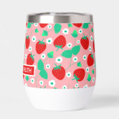 いちごパーソナライズされたとデイジーの花が可愛い (背面)