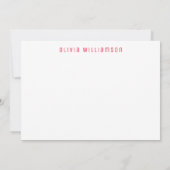 いちごパーソナライズされたの柄 ノートカード (裏面)