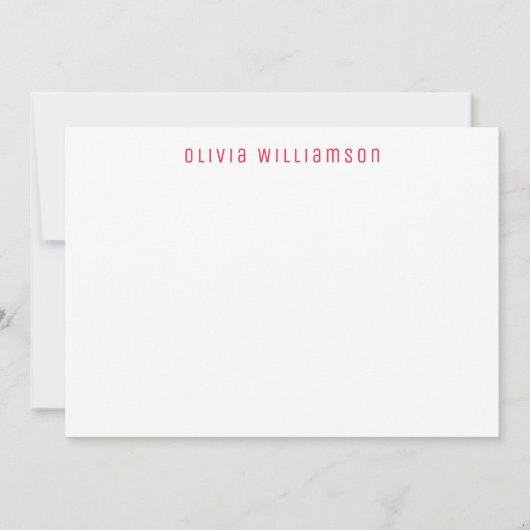 いちごパーソナライズされたの柄 ノートカード (裏面)