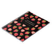 いちごパーソナライズされたの柄 ノートブック (左側)