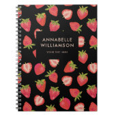 いちごパーソナライズされたの柄 ノートブック (正面)