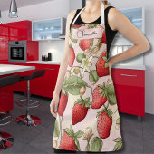 いちごパーソナライズされたエプロンヴィンテージフルーツデザイン エプロン