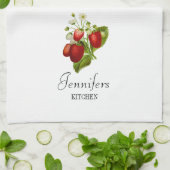 いちごパーソナライズされたキッチンタオルイチゴ キッチンタオル (折り畳み)