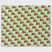 いちごパーソナライズされたキッチンティーポット ラッピングペーパー (フラット)