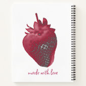 いちごパーソナライズされたレシピ ノートブック (裏面)