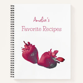 いちごパーソナライズされたレシピ ノートブック