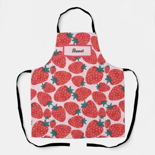 いちごパーソナライズされた畑 エプロン (正面)