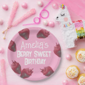 いちごパーソナライズされた誕生日 ペーパープレート (パーティー)