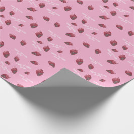 いちごパーソナライズされた誕生日 ラッピングペーパー