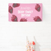 いちごパーソナライズされた誕生日 横断幕 (インサイチュ)