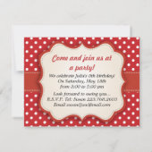 いちごパーティー招待状 招待状 (裏面)