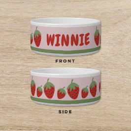 いちごピンクの犬猫ペット ボウル