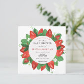 いちごベイビーシャワーパーティー 招待状 (スタンド正面)