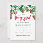 いちごベイビーシャワー サマー ベリー スウィート 招待状 (正面)
