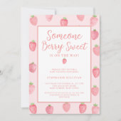 いちごベイビーシャワー 招待状 (正面)