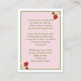 いちごベビーがブックカードを持ち込む エンクロージャーカード