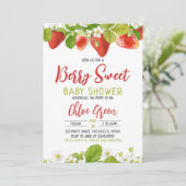 いちごベビーシャワー招待状 招待状 (スタンド正面)
