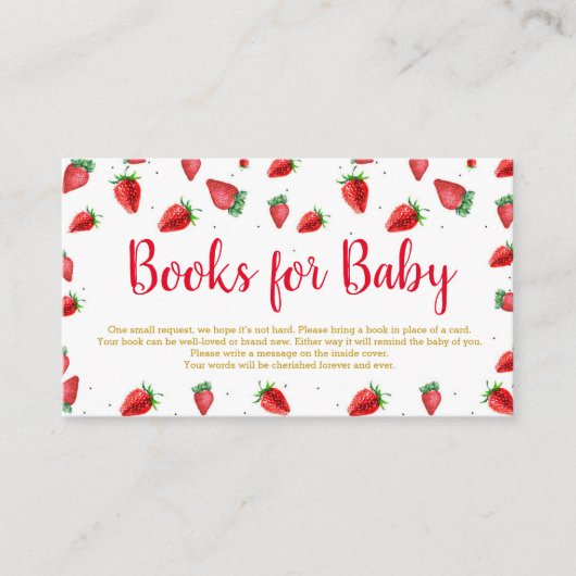 いちごベビー帳 エンクロージャーカード (正面)