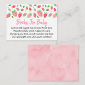 いちごベリースイートベイビーシャワーブックリクエスト エンクロージャーカード (正面/裏面)