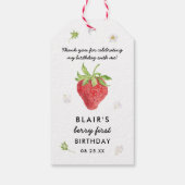 いちごベリー1歳の誕生日ありがとう ギフトタグ (裏面)