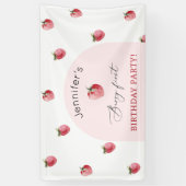 いちごベリー1歳の誕生日パーティー 横断幕 (縦)