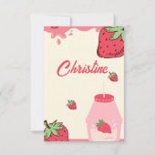 いちごベリー スウィート バレンタインデー ノートカード (裏面)