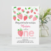 いちごベリー スウィート ファースト バースデー 招待状 (スタンド正面)