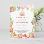 いちごベリー スウィート ベイビー シャワーのご招待 招待状 (スタンド正面)