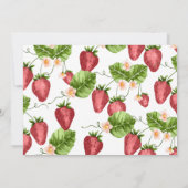 いちごベリー スウィート ベイビー シャワー 招待状 (裏面)