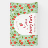 いちごベリー ファーストバースデーパーティー 背景 横断幕 (縦)