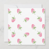 いちごベリー ファーストバースデー 招待状 (裏面)