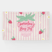 いちごベリー ファースト バースデー バナー 横断幕 (横)