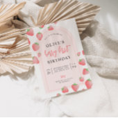 いちごベリー ファースト ボホ バースデー インビテーション