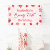 いちごベリー ファースト 1歳の誕生日パーティー 横断幕 (インサイチュ)