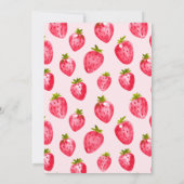 いちごベリー ファースト 1歳の誕生日 招待状 (裏面)