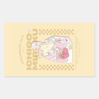 🍓✨いちごミルク ✨🍓 長方形シール