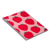 いちごモダンシームレスパターン。大きな赤 ノートブック (右側)
