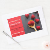 いちごモダンジャム 長方形シール (封筒)