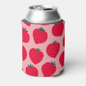 いちごモダンピンクシームレスパターン 缶クーラー (缶裏面)