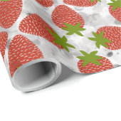 いちごモダン赤い水の色のパタエレガントーン ラッピングペーパー (ロールコーナー)