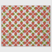 いちごモダン赤い水の色のパタエレガントーン ラッピングペーパー (フラット)