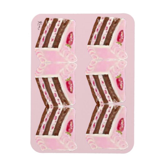 ～いちごレイヤーケーキ～ マグネット (縦)