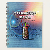 いちごレシピもじとう(12個の飲み物セットの#11) プランナー手帳 (正面)