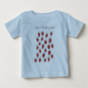 いちご予測できな柄ベビーTシャツ ベビーTシャツ