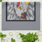 いちご分野のセントラル・パークNYCのプラクを想像して下さい キッチンタオル (折り畳み)