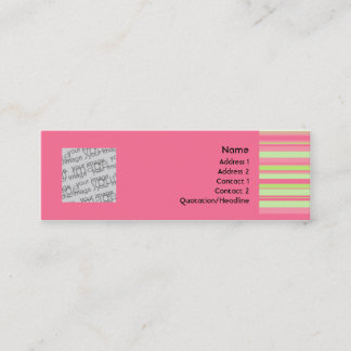 いちご及びキーウィのプロフィールカード スキニー名刺